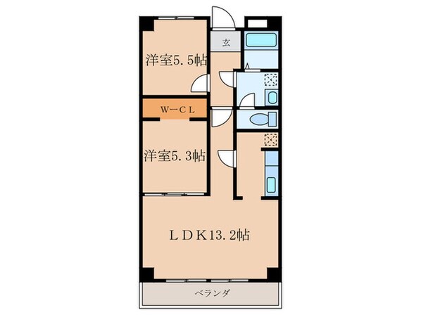 里水マンション　Ｂ棟の物件間取画像